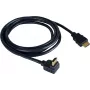 Kramer C-HM/RA-6 didelės spartos HDMI kabelis su Ethernet, HDMI male į stačiu kampu HDMI male, 1,8 m, trigubai ekranuotas, pilkas, 4K palaikymas 97-0143006