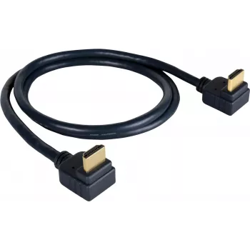 Kramer C-HM/RA2-3 didelės spartos HDMI kabelis su eternetu, stačiais kampais, 0,9 m, pilkas, 4K palaikymas 97-0144003