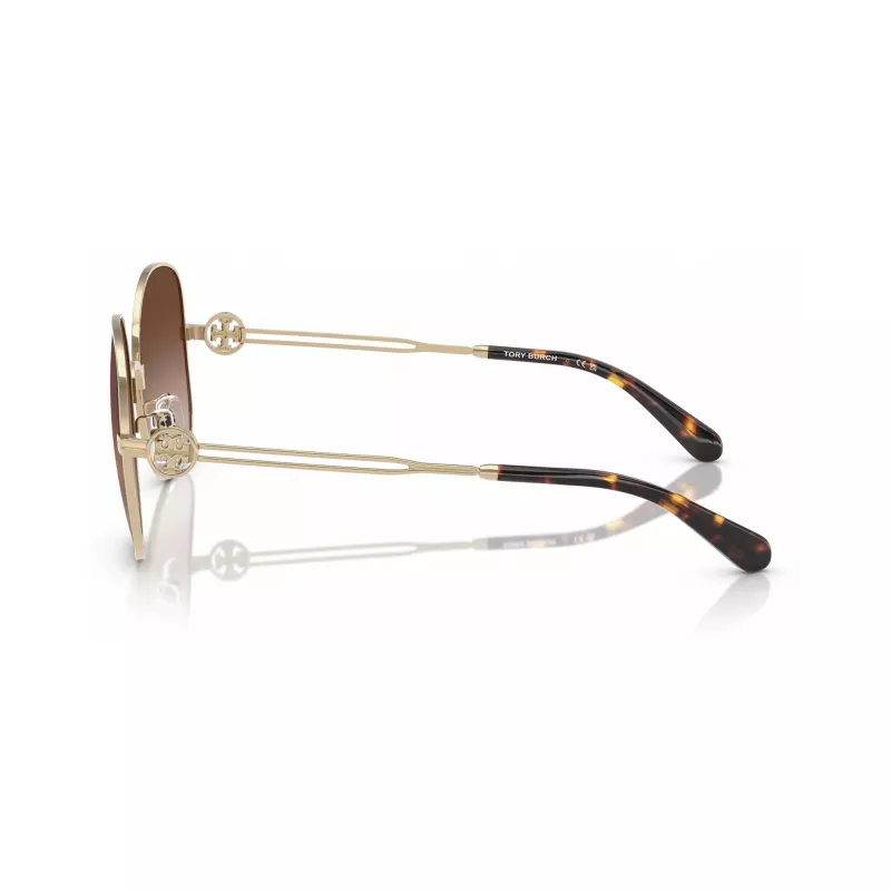 Tory Burch TY6112-334613 moteriški akiniai nuo saulės Butterfly Dark Havana Brown Gradient 56/16/140 mm