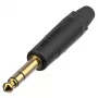 Neutrik NP3XX-AU-0 1/4 inch TRS Phone Plug su auksu dengtais kontaktais