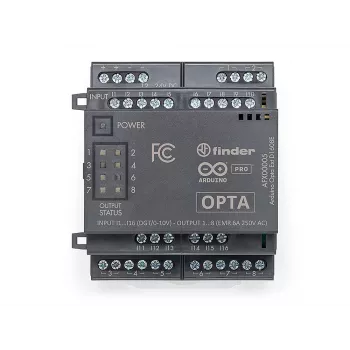 Arduino Pro Opta Ext D1608E plėtimo modulis, 16 programuojamų įtampos įėjimų, 8 elektromechaninės relės 250 V AC 6 A (AFX00005)
