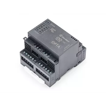 Arduino Opta Analoginio įėjimo/išėjimo plėtimo modulis AFX00007 - 4 konfigūruojami analoginiai įėjimai, 2 analoginiai išėjimai, 12-24 VDC, DIN bėgelis