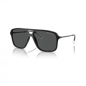 Armani Exchange AX4150SU vyriški akiniai nuo saulės, juodas rėmas, pilki lęšiai, 59/15/145 mm
