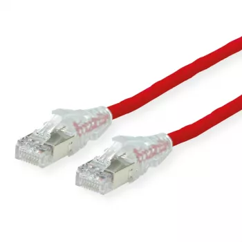 Dätwyler CAT 6a SFTP PiMF LSZH tinklo kabelis, RJ-45 male to RJ-45 male, 15 m, raudonas, 10 Gbps, 500 MHz, Snagless 21.05.0616