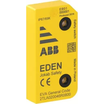 ABB EVA belaidis apsauginis jungiklis “General Code”, RFID, 2 x OSSD, M12 8 kontaktų, IP67/IP69K 2TLA020046R0800