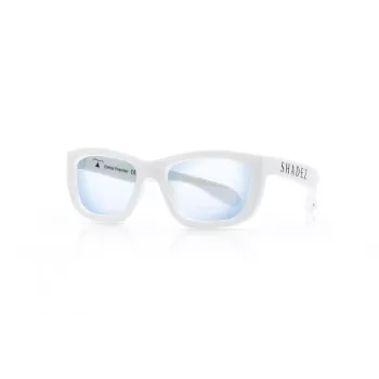 SHADEZ Blue Light White Teeny vaikiški mėlynos šviesos blokuojantys akiniai, 7-16 metų