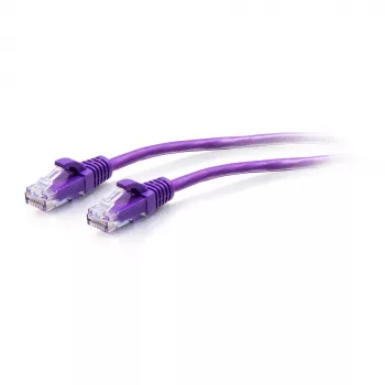 C2G 0,3 m Cat6a plonas Ethernet komutacinis kabelis U/UTP RJ-45 violetinė 28 AWG