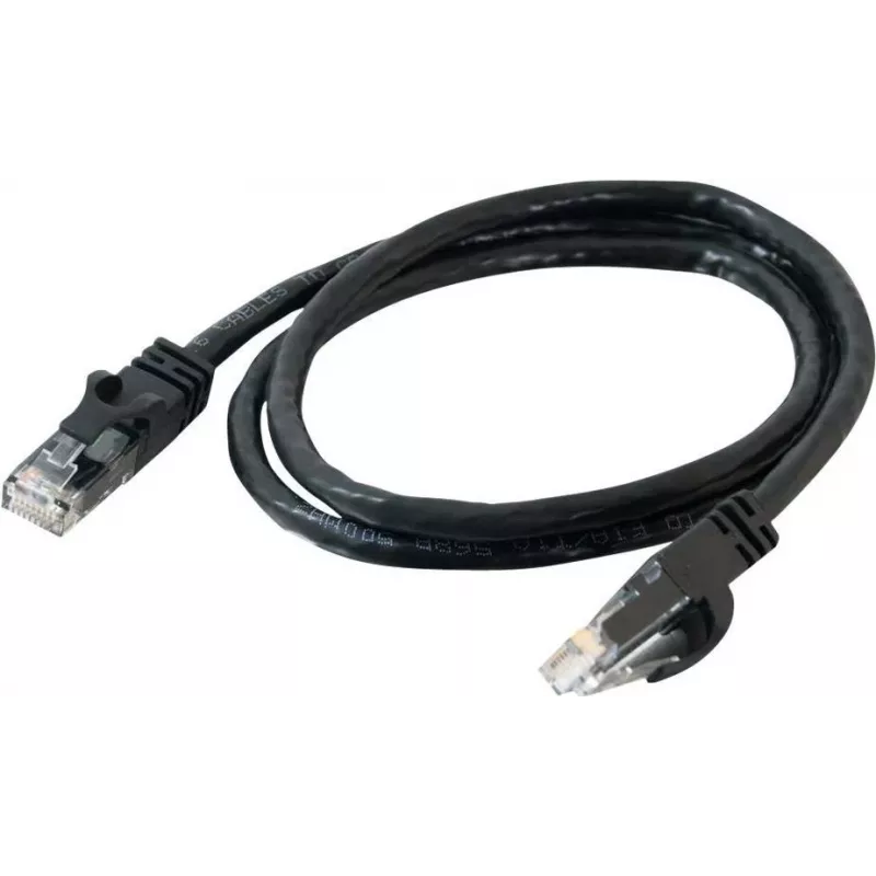 Cables2Go 83405 Cat6 UTP Ethernet tinklo kabelis, 0,5 m, juodas, su apsauginiais spaustukais, PVC apvalkalas