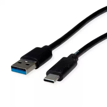 ROLINE RM USB 3.2 Gen 1 kabelis, USB A-C, ST/ST, juodas, 3 m 11.45.9013