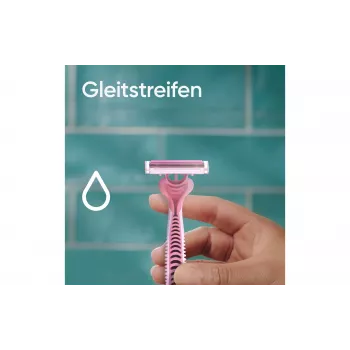 Gillette Simply Venus 3 vienkartinės skustuvės moterims - 3 peiliukai, MoistureRich juostelė, 6 vnt.