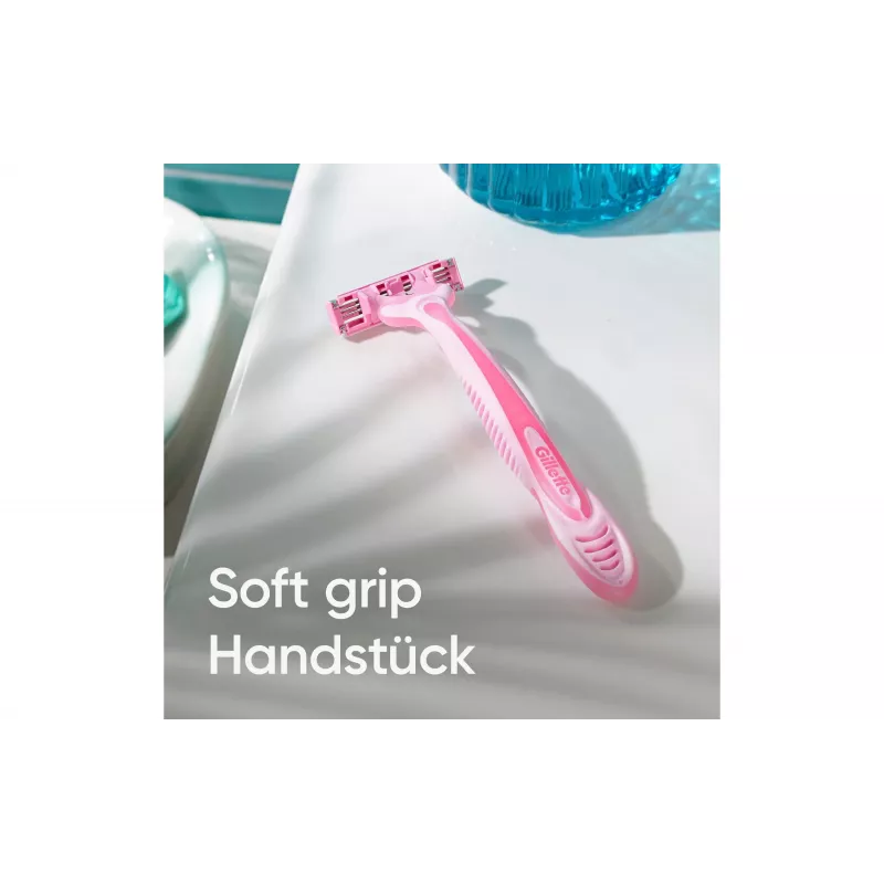 Gillette Simply Venus 3 vienkartinės skustuvės moterims - 3 peiliukai, MoistureRich juostelė, 6 vnt.