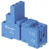 Finder 94.03 mėlynas varžtinių gnybtų lizdas 55.33/55.34 ir 85 serijos relėms, 11 kontaktų, DIN bėgiui/panelui, 10 A, 250 V AC