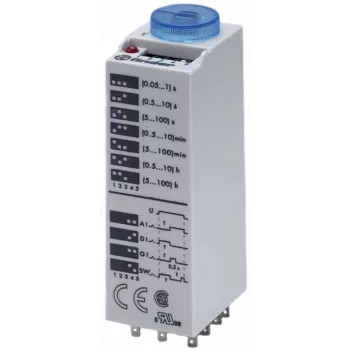 Finder 85.03.0.125.0000 Daugiafunkcinė laiko relė, 1 CO 16A, 12-24V AC/DC, 0,05s-100h, DIN bėgelis