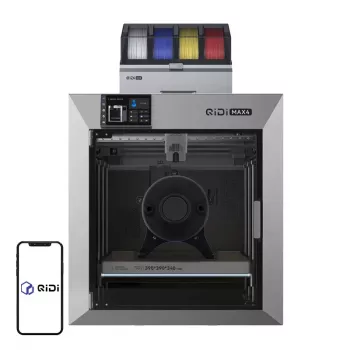 QIDI Max 4 Combo 3D spausdintuvas, 325x325x325mm, CoreXY, 600mm/s, visiškai uždaras, dual gear direct drive