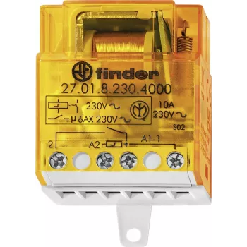Finder 27 serijos impulsinė relė 1 NO 10 A 230 V AC DIN bėgiui 27.01.8.230.4000