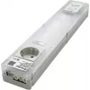 Finder LED valdymo spintos šviestuvas su Schuko lizdu, 6W, 1000lm, 4000K, baltas/permatomas, 360mm 7L.55.8.230.4200