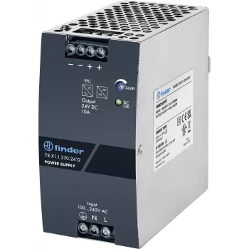 Finder 78.X1.1.230.2412 DIN bėgio maitinimo šaltinis 24V DC 10A 240W