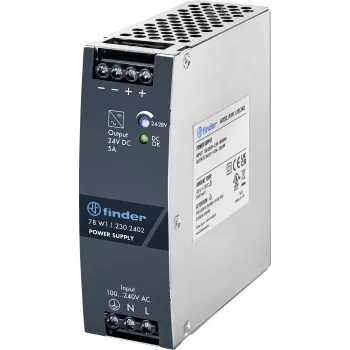 Finder 78.W1.1.230.2402 DIN bėgio maitinimo šaltinis 24V DC 5A 120W 1 išėjimas