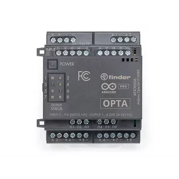 Arduino Pro Opta Ext D1608S plėtimo modulis, 16 programuojamų įtampos įėjimų, 8 puslaidininkinės relės 24 V DC 2 A (AFX00006)