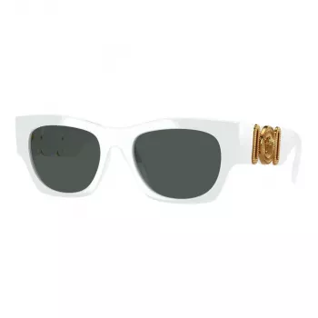 Versace VE4479U31487 moteriški cat eye akiniai nuo saulės, juodas rėmelis, pilki lęšiai, 52mm