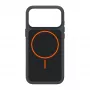 SBS D3O Core dėklas iPhone 18 Pro Max / 17 Pro Max, suderinamas su MagSafe, juodas-oranžinis