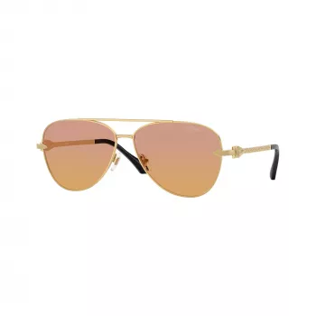 Versace VE2283-1002EL vyriški akiniai nuo saulės, juodas rėmelis, pilki lęšiai, 61 mm