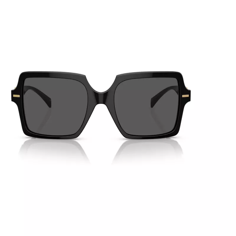 Versace VE4441 GB1-87 moteriški kvadratiniai akiniai nuo saulės, juodi/pilki, 55mm