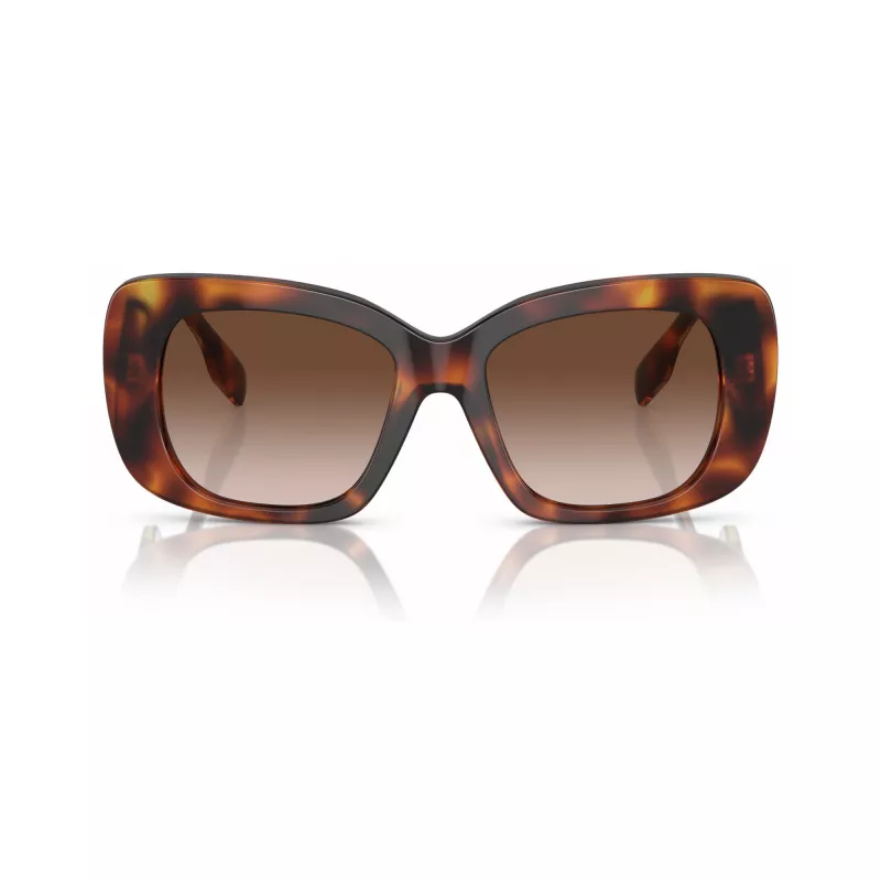 Burberry BE4410-331613 moteriški katės akies formos akiniai nuo saulės, Havana/ruda gradientinė, 52/18/140 mm