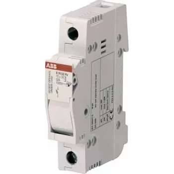 ABB STOTZ-KONTAKT E91/32PV saugiklių skyriklis, 2 polių, 32 A, 1000 V DC, gPV cilindriniams 10x38 mm saugikliams, DIN bėgiui 2CSM204713R1801