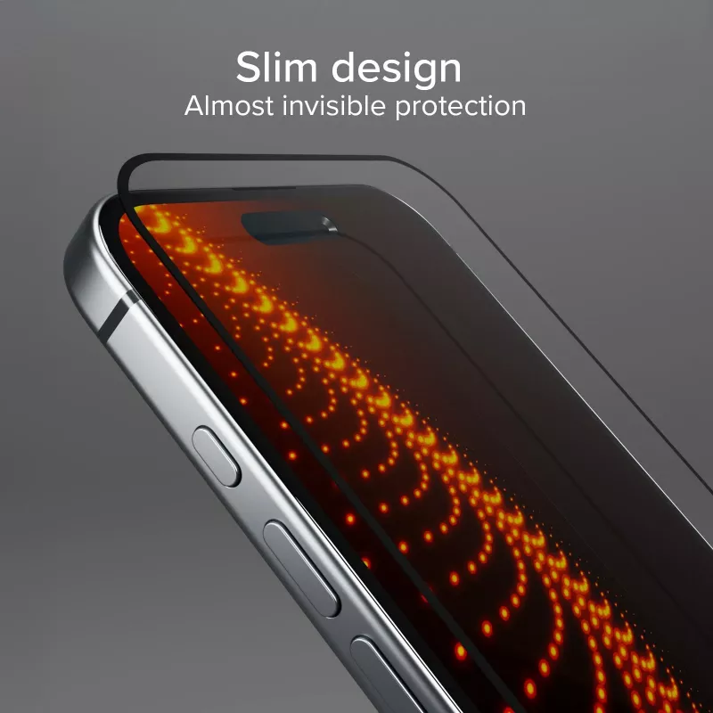 SBS Mobile grūdintas stiklas ekrano apsauga Apple iPhone 16 / iPhone 15 / iPhone 15 Pro - 9H kietumas, atsparus įbrėžimams, oleofobinė, be burbuliukų, 1 vnt. TED3OSCRGLIP1661