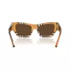 Burberry BE4441U414673 moteriški kvadratiniai havana akiniai nuo saulės su rudais gradientiniais lęšiais 52/19/140 mm
