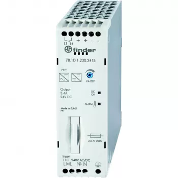 Finder 78.1D.1.230.2415 DIN bėgio maitinimo šaltinis 24 V/DC 5,4 A 130 W