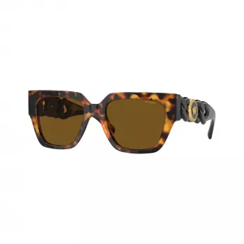 Versace VE4409-511983 moteriški katės akies formos akiniai nuo saulės, Havana rėmelis, tamsiai pilki gradientiniai lęšiai, 54 mm