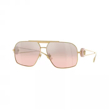 Versace VE2269-10027E moterų akiniai nuo saulės, blyškiai aukso spalvos rėmeliai, rudi gradientiniai lęšiai, 60/14/140 mm