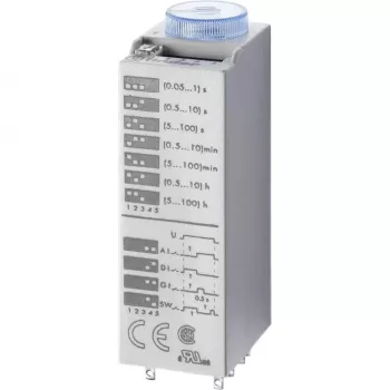 Finder 85.04.0.125.0000 daugiafunkcis laiko relė, 125V AC/DC, 0,05s-360000s, 4 perjungimo kontaktai