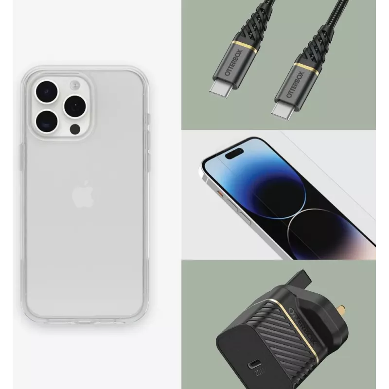 OtterBox Symmetry Clear dėklas iPhone 15 Pro Max - permatomas 77-92664