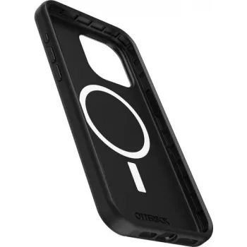 OtterBox Symmetry Series galinis dangtelis Apple iPhone 15 Pro Max - antimikrobinis, suderinamas su MagSafe, juodas 77-94125