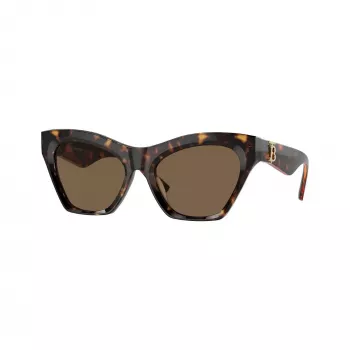 Burberry BE4420U300273 moteriški kvadratiniai akiniai nuo saulės, tamsaus havajinio rašto rėmelis, rudi gradientiniai lęšiai, 55 mm