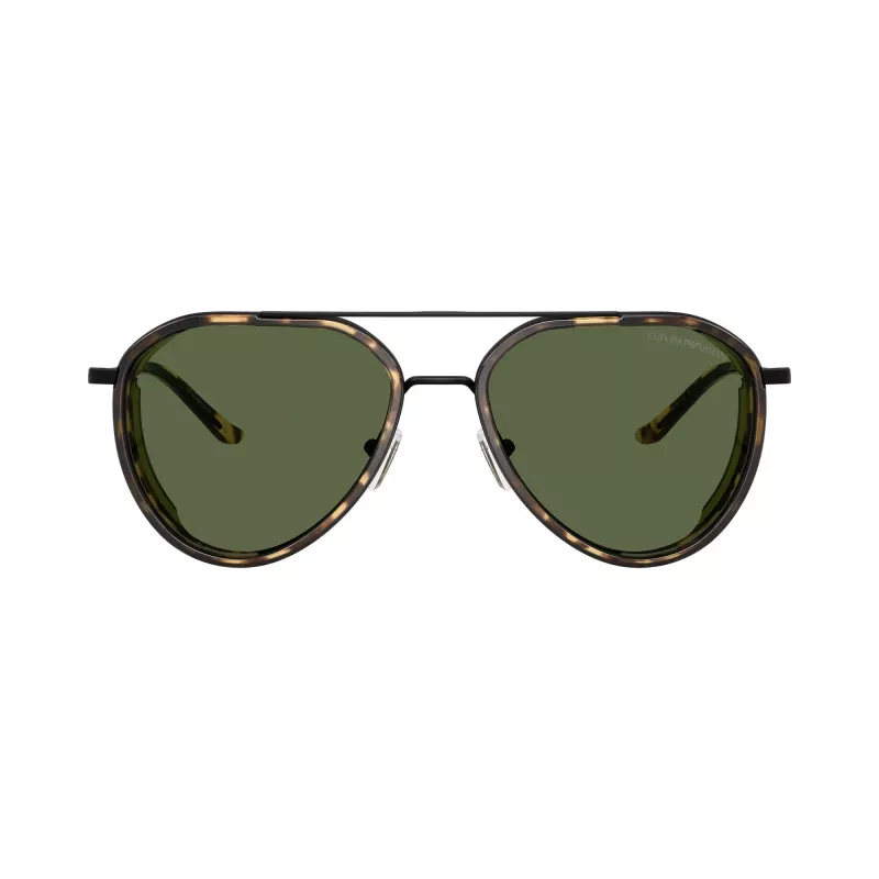 Emporio Armani vyriški stačiakampiai akiniai nuo saulės EA2163-300171 juodi/pilki 56 mm