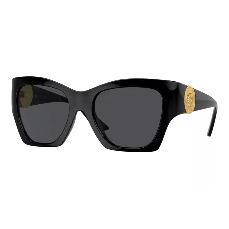 Versace VE4452 GB1/87 moteriški cat eye akiniai nuo saulės juodi/pilki 54mm