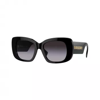 Burberry BE4410-30018G moteriški saulės akiniai - juodas rėmelis, pilkos gradientinės lęšiai, 52mm