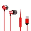 AIWA ESTM-50USB-C/RD ausinės su mikrofonu, USB-A, raudonos