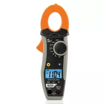 HT Instruments HT4011 skaitmeninis srovės matuoklis (clamp meter) CAT III 600V, 4000 rodmenų, AC/DC įtampa, varža, talpa, dažnis, diodų ir tęstinumo testas, 30 mm nasrai 1009820