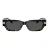 Versace moteriški akiniai nuo saulės VE4465-545687, juodas rėmelis, tamsiai pilki stiklai, 54mm