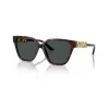 Versace VE4471B10887 moteriški akiniai nuo saulės - Havana rėmelis, tamsiai pilki lęšiai, 56 mm