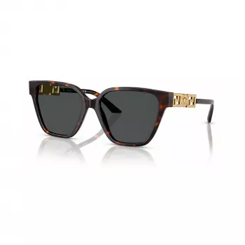 Versace VE4471B10887 moteriški akiniai nuo saulės - Havana rėmelis, tamsiai pilki lęšiai, 56 mm