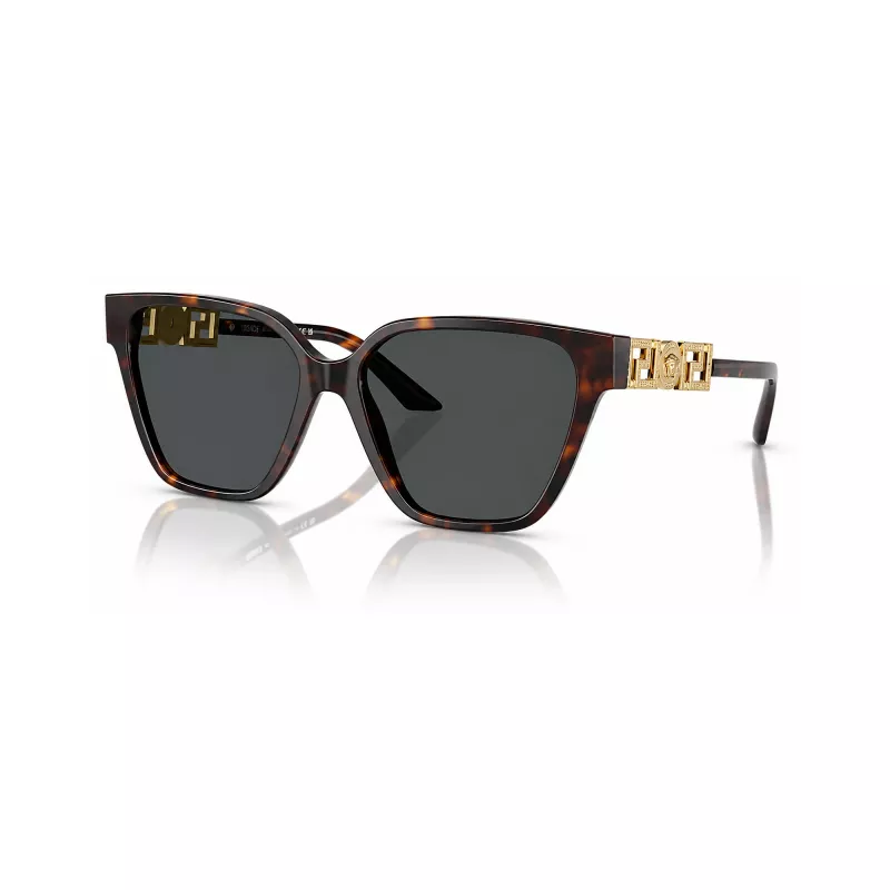 Versace VE4471B10887 moteriški akiniai nuo saulės - Havana rėmelis, tamsiai pilki lęšiai, 56 mm