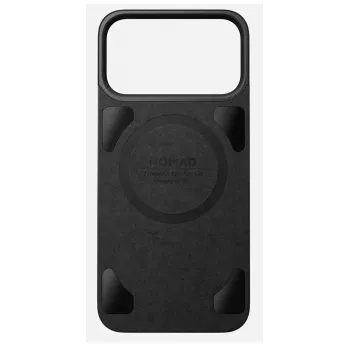 NOMAD Magnetic Leather Back, skirta iPhone 17 Pro Max, MagSafe suderinama, Horween oda (juoda)