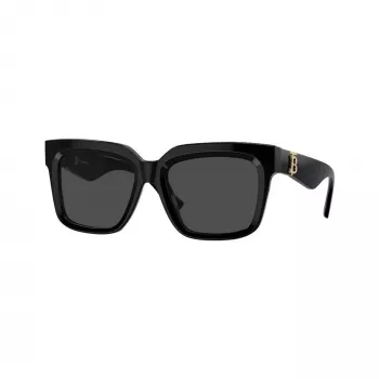Burberry BE4419-300187 moteriški akiniai nuo saulės, juodas rėmelis, pilki lęšiai, 54mm
