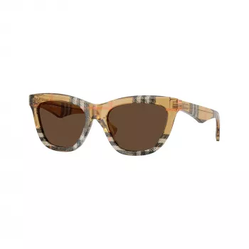 Burberry BE4435-414673 moteriški akiniai nuo saulės, juodas rėmelis, tamsiai pilki stiklai, 53/18/140 mm